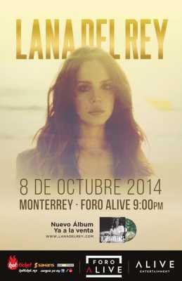 Lana del Rey en Monterrey 8 de Octubre