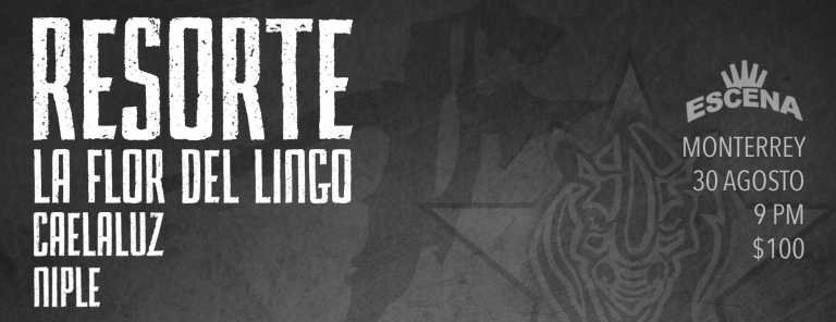 Resorte, La Flor del Lingo, Caelaluz y Niple en el Escena