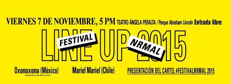 Festival Nrmal 2015, linup, sedes, boletos, horarios