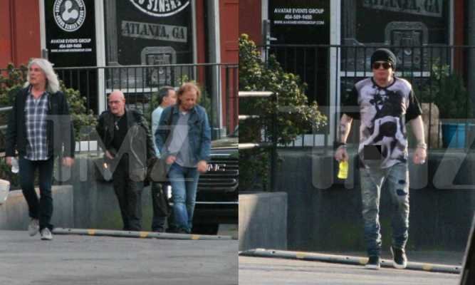 Axl Rose y AC/DC: saliendo de una sala de ensayos
