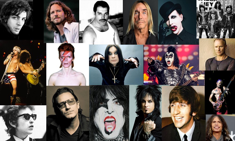 Apodos y nombres artísticos más famosos del rock