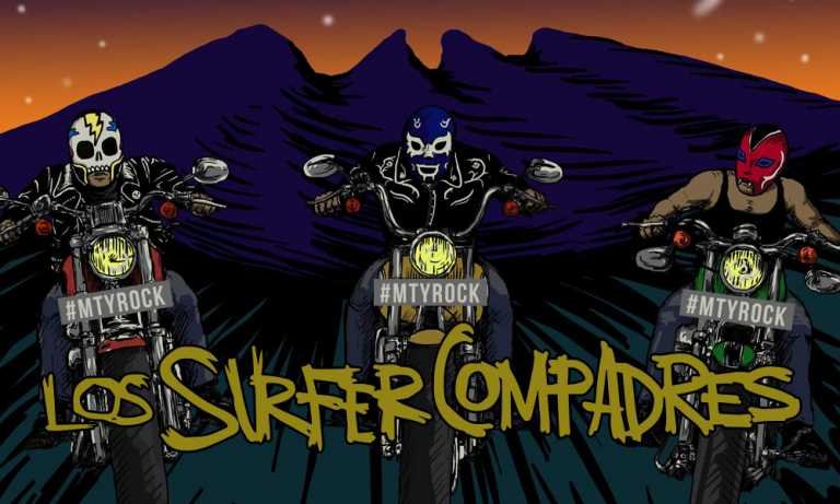 Los Surfer Compadres in a Psychedelic Western, puro surf norteño.