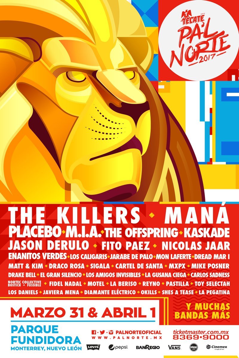 The Killers Lineup Pal Norte 2017