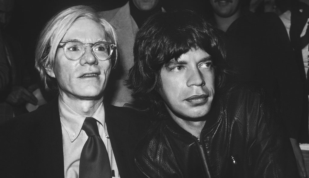 Andy Warhol y Mick Jagger