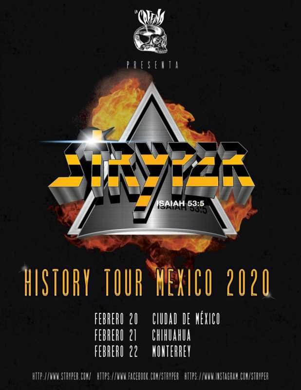 Stryper en Mexico Historic tour 2019