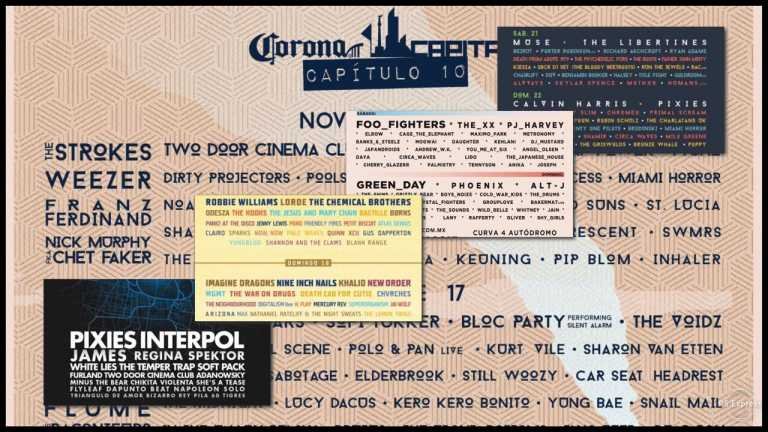 El lineup del Corona Capital a través de su historia