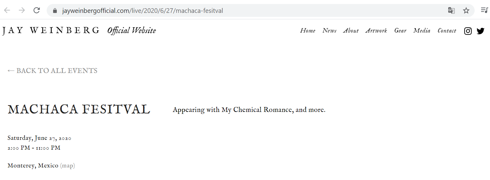 My Chemical Romance en Machaca 2020