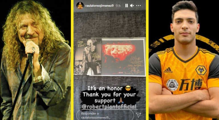 Robert Plant le envió un regalo al fubolista mexicano Raúl Jiménez