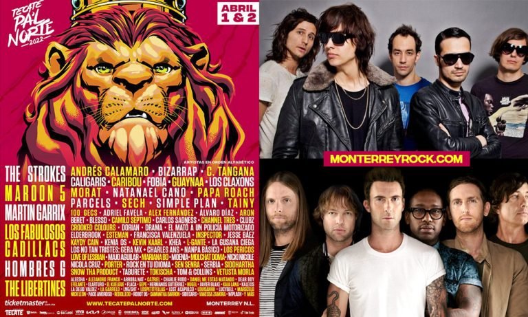 The Strokes y Maroon 5 son los headliners del Tecate Pa’l Norte 2022