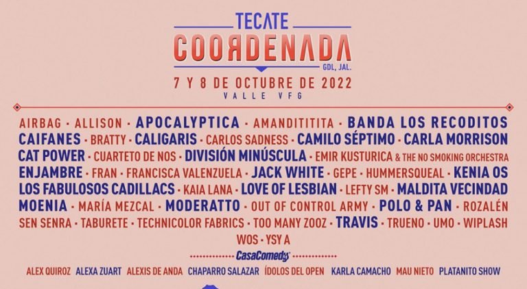 El Tecate Coordenada 2022 presenta su cartel: Caifanes, Jack White, Travis y más