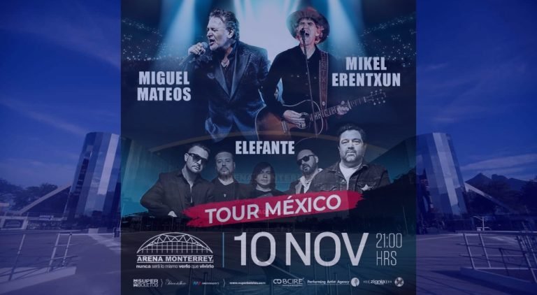 Miguel Mateos, Mikel Erentxun y Elefante a la Arena Monterrey