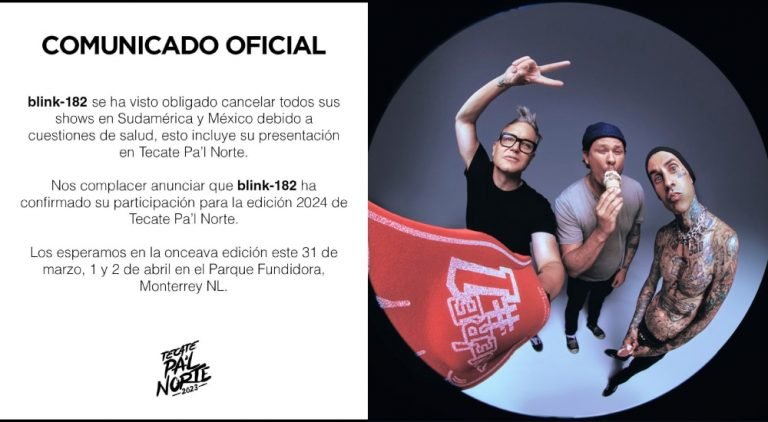 ¡No! ¡Blink-182 cancela conciertos en México!