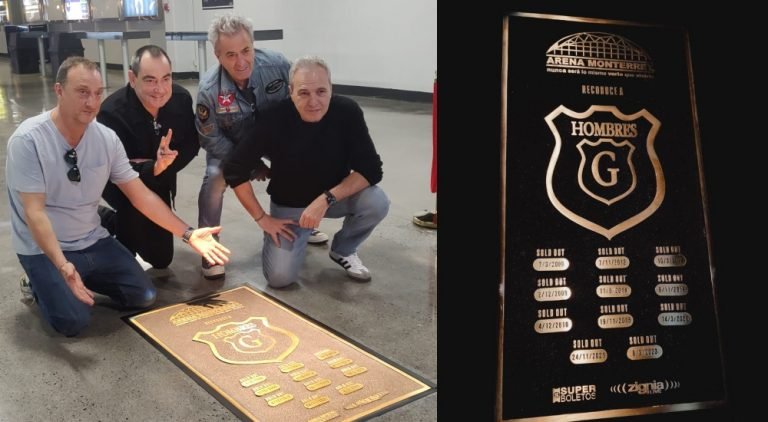 ¡Develan placa en la Arena Monterrey en honor a Hombres G!