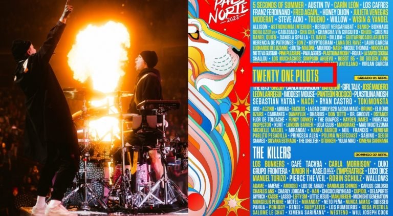 Twenty One Pilots en el Pal Norte 2023: ¡relevo de lujo!