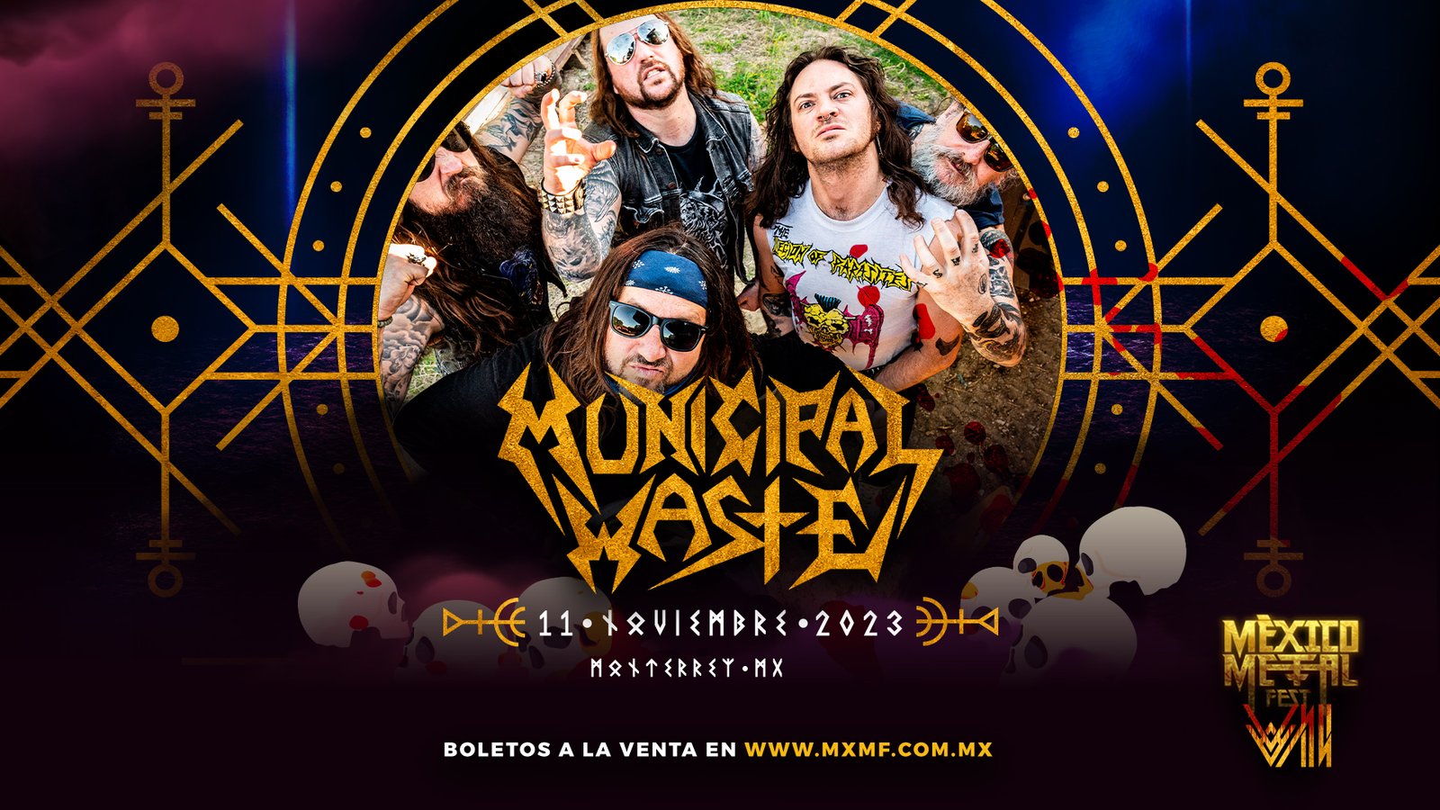 Municipal Waste en Mexico Metal Fest 2023