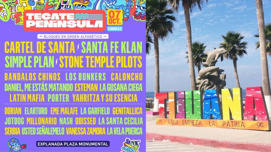 tecate peninsula 2023 tijuana cartel simple plan stone temple pilots boletos