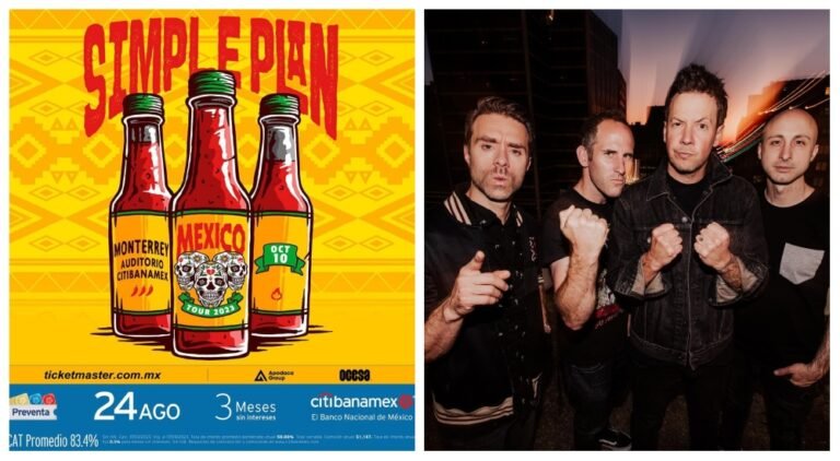 Anuncian concierto de Simple Plan en Monterrey