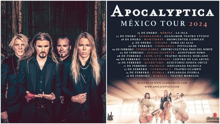 Se viene concierto de Apocalyptica en Monterrey
