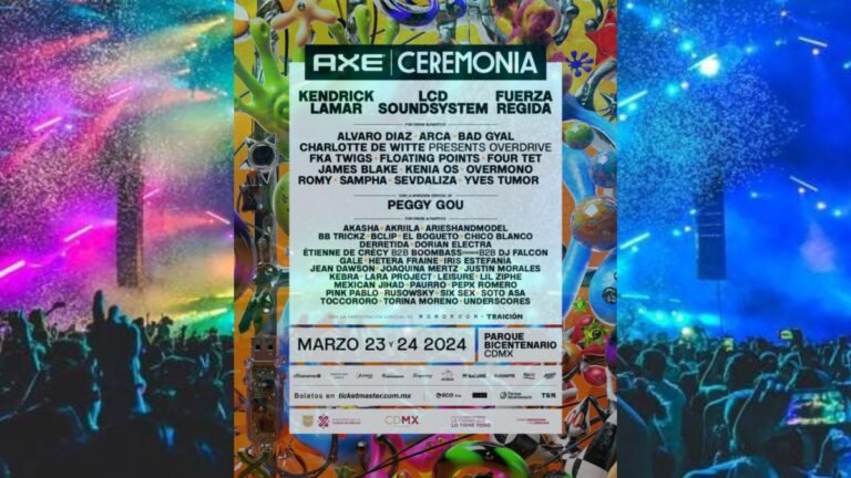 Axe Ceremonia 2024: cartel, boletos y toda la información.
