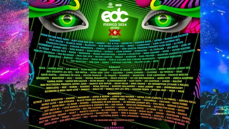 EDC México 2024: cartel por día