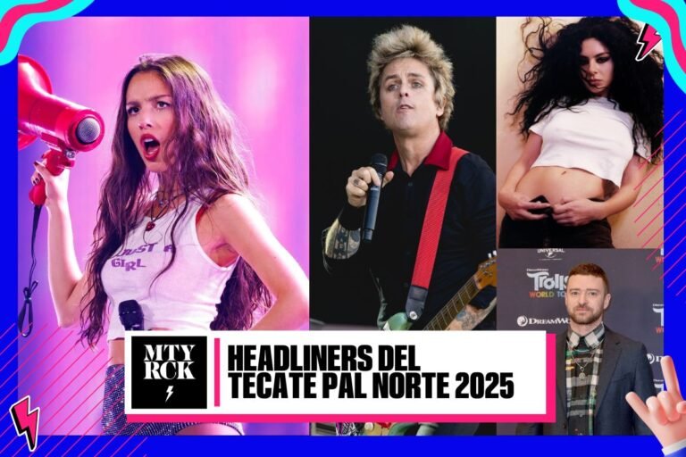 Headliners del Tecate Pal Norte 2025: Olivia Rodrigo, Green Day, Justin Timberlake, Charlie XCX y Benson Boone