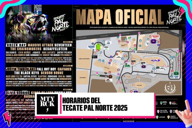 Mapa oficial del Tecate Pal Norte 2025