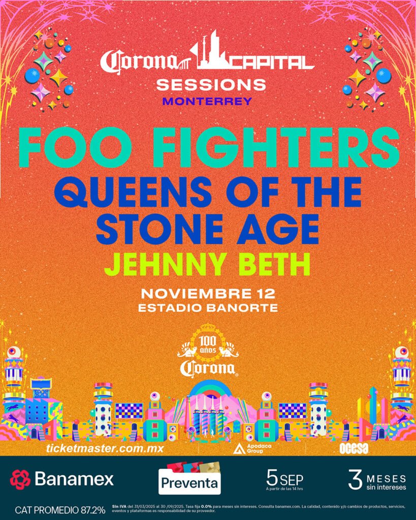 Corona Capital Sessions edición Monterrey con Foo Fighters, Queens of the Stone Age y Jehnny Bets