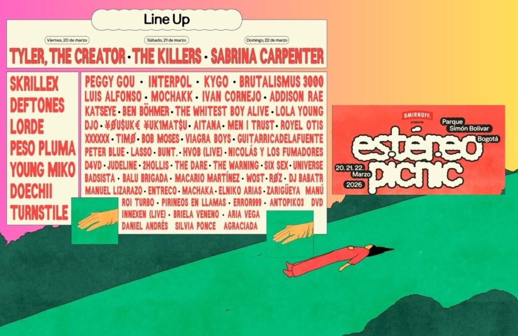 Cartel del festival Estéreo Picnic 2026 en Bogotá, Colombia.
