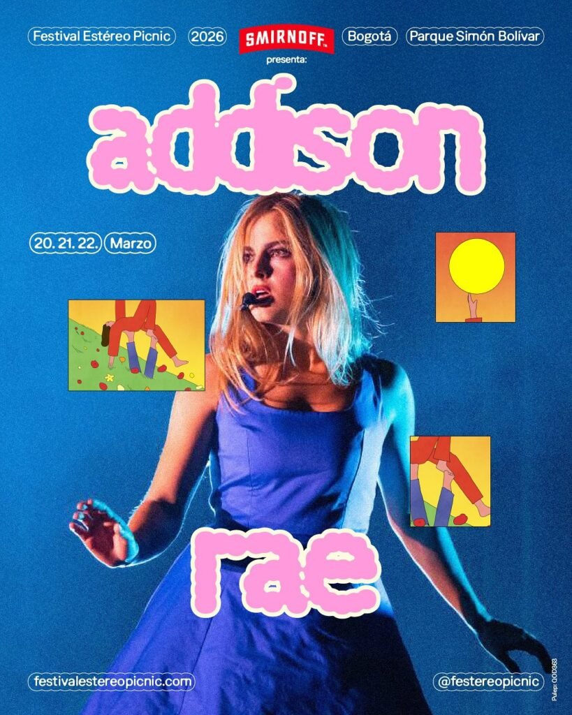 Addison Rae en festival Estéreo Picnic 2026.