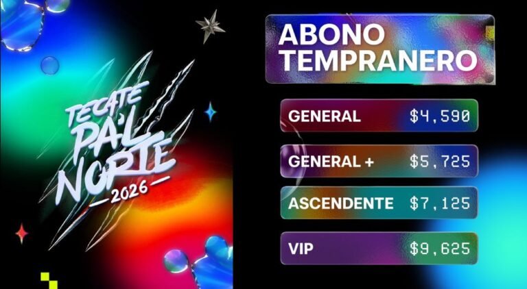 Tecate Pal Norte 2026: Precio de los boletos