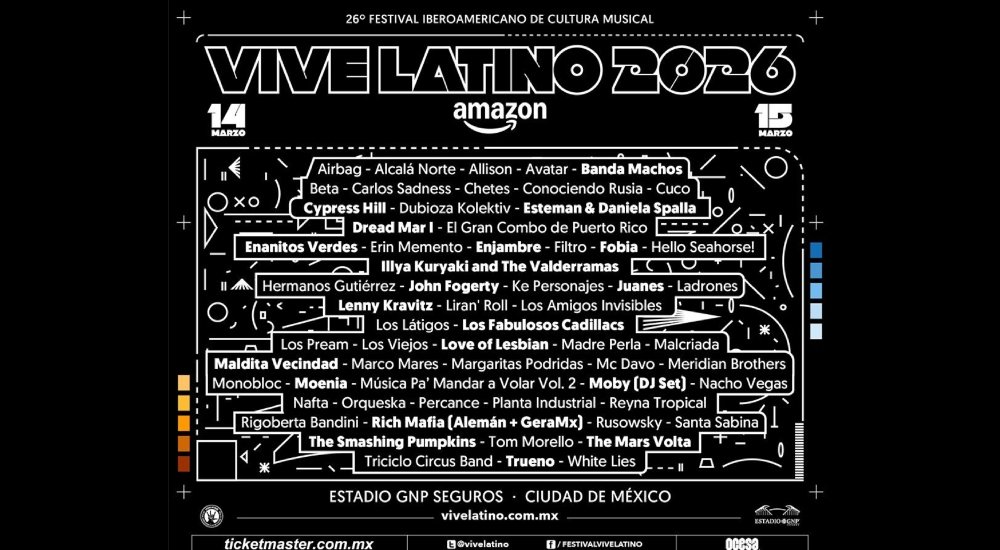 cartel vive latino 2026 lenny kravitz mars volta smashing pumpkins
