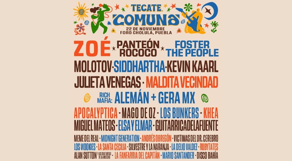 tecate comuna 2025 cartel boletos