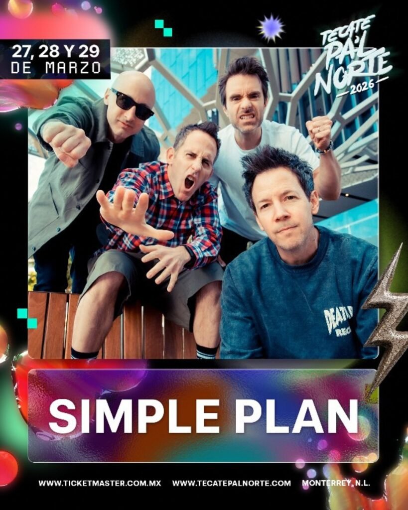 Simple Plan en festival Tecate Pal Norte 2026