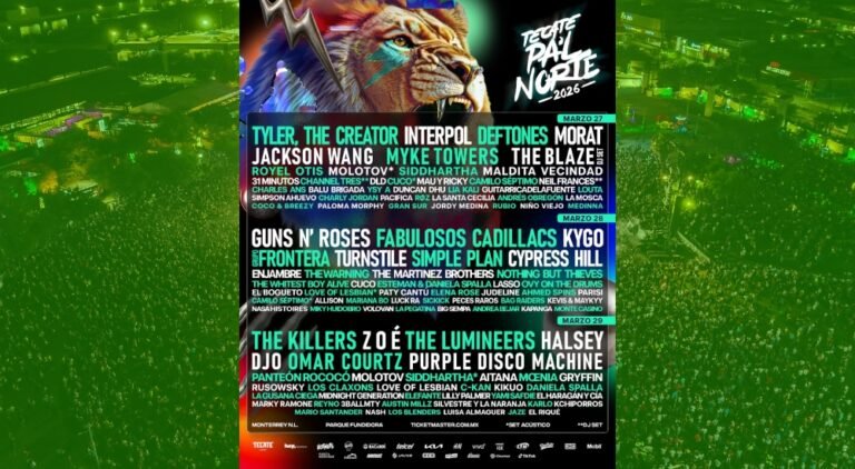 Tecate Pal Norte 2026: Tyler The Creator, Guns N’ Roses y The Killers son los headliners