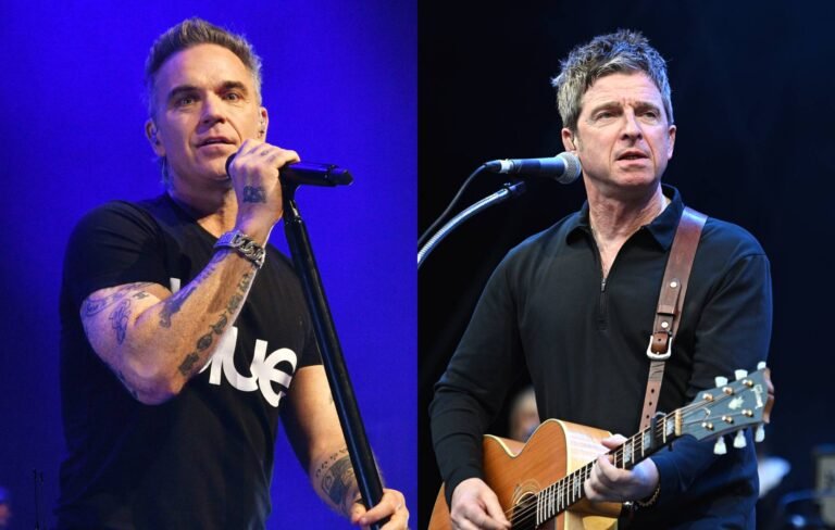 Robbie Williams lanza dardo a Noel Gallagher con su nuevo cartel en Manchester