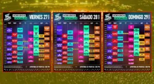 Horarios del Tecate Pal Norte 2026