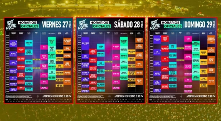 Horarios del Tecate Pal Norte 2026