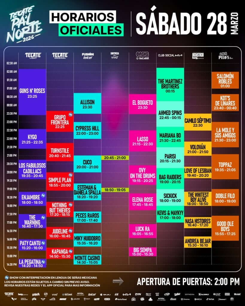 horarios-sabado-tecate-pal-norte-2026