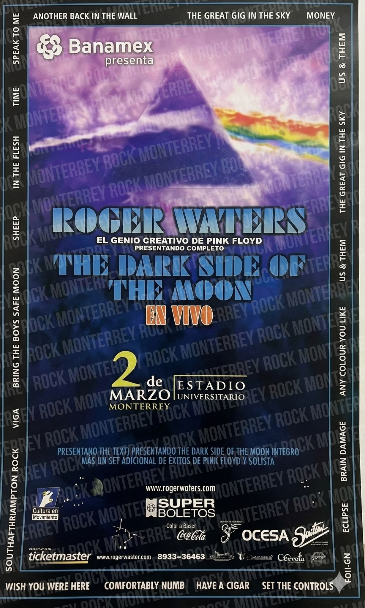 poster roger waters en monterrey concierto 2007