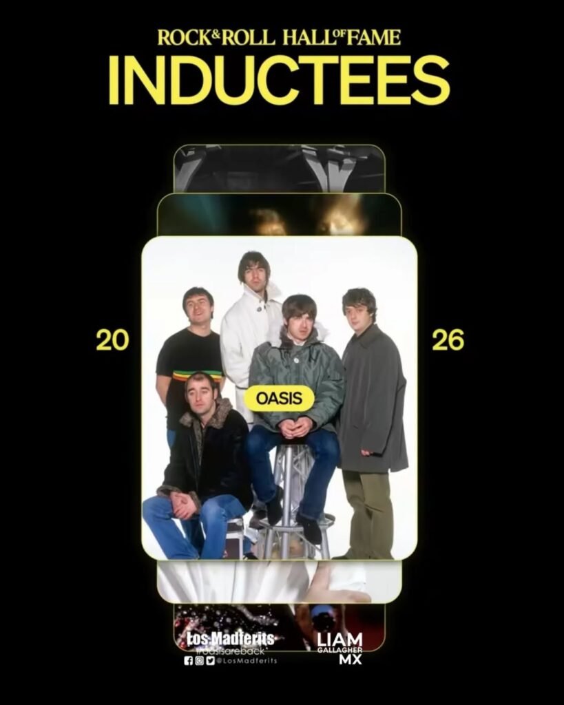  Oasis al Rock & Roll Hall of Fame 2026