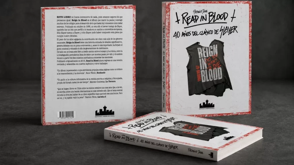 El libro chileno sobre Reign in Blood de Slayer, Read in Blood, será lanzado en Santiago con una edición renovada.