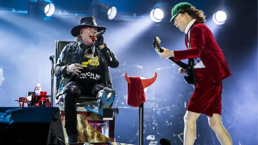 Axl Rose y su controversia al frente de AC/DC tras una década