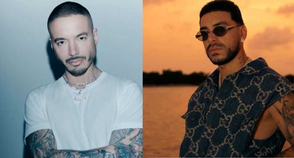 J Balvin y Ryan Castro posan para la campaña del álbum Omerta inspirado en la mafia italiana
