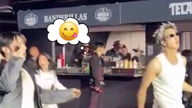 V de BTS se hace viral en México por comprar una banderilla durante la gira ARIRANG
