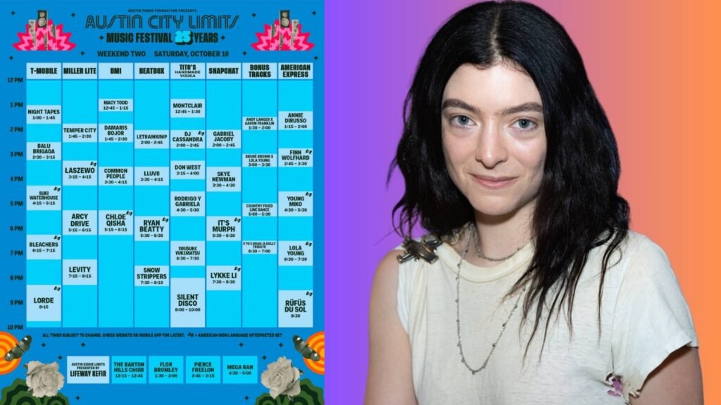 Horarios del ACL Festival 2026 del sábado 10 de octubre y Lorde
